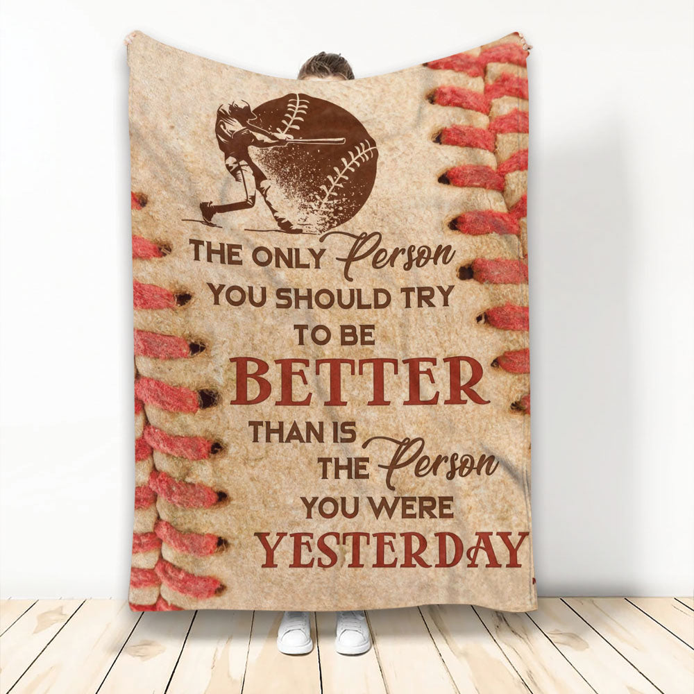 Ohaprints-Fleece-Sherpa-Blanket-Baseball-Player-Try-To-Be-Better-Soft-Throw-Blanket-2235-Fleece Blanket