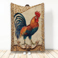 Ohaprints-Fleece-Sherpa-Blanket-Farm-Animal-Chicken-Rooster-Vintage-Pattern-Farmer-Soft-Throw-Blanket-2236-Fleece Blanket