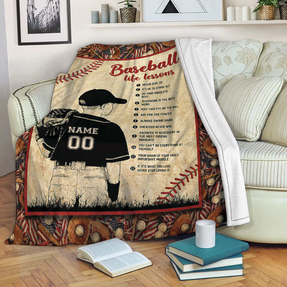 Ohaprints-Fleece-Sherpa-Blanket-Baseball-Life-Lesson-Boy-Baseball-Gifts-Men-Custom-Personalized-Name-Number-Soft-Throw-Blanket-2244-Fleece Blanket
