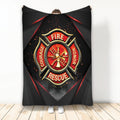 Ohaprints-Fleece-Sherpa-Blanket-Firefighter-Red-Thin-Line-Back-The-Red-Fireman-Gifts-Soft-Throw-Blanket-2254-Fleece Blanket