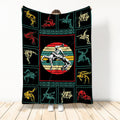 Ohaprints-Fleece-Sherpa-Blanket-Patchwork-Vintage-Style-Wrestling-Posture-Wrestler-Gift-Wrestling-Fan-Lover-Soft-Throw-Blanket-348-Sherpa Blanket