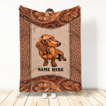 Ohaprints-Fleece-Sherpa-Blanket-Animal-Pet-Lover-Vintage-Dachshund-Dog-Mom-Dad-Custom-Personalized-Name-Soft-Throw-Blanket-26-Sherpa Blanket