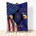 Ohaprints-Fleece-Sherpa-Blanket-Indiana-Flag-Proud-American-Us-State-Patriotic-Custom-Personalized-Name-Soft-Throw-Blanket-39-Sherpa Blanket