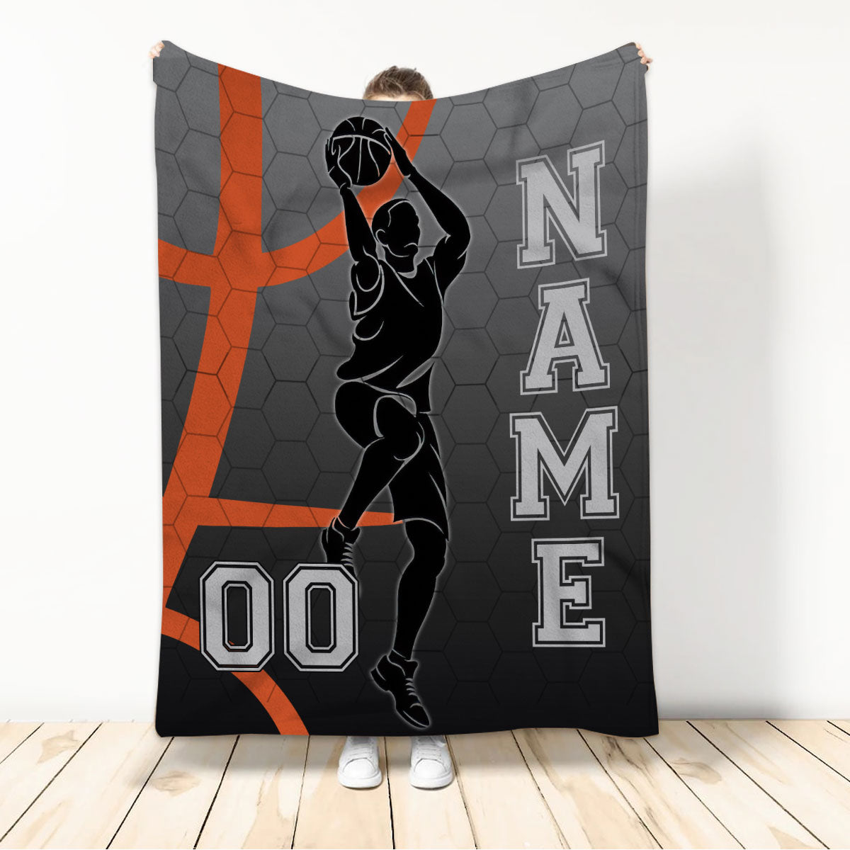 Ohaprints-Fleece-Sherpa-Blanket-Basketball-Gift-For-Son-Boy-Men-Custom-Personalized-Name-Number-Soft-Throw-Blanket-42-Sherpa Blanket