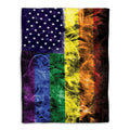 Ohaprints-Fleece-Sherpa-Blanket-Rainbow-Smoke-American-Us-Flag-Lgbt-Pride-Gay-Lesbian-Soft-Throw-Blanket-449-Fleece Blanket