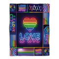 Ohaprints-Fleece-Sherpa-Blanket-Love-Is-Love-Neon-Heart-Love-Win-Lgbt-Pride-Gay-Lesbian-Soft-Throw-Blanket-540-Fleece Blanket