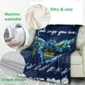 Ohaprints-Fleece-Sherpa-Blanket-God-Say-You-Are-Sea-Turtle-White-Flower-Pattern-Soft-Throw-Blanket-523-Fleece Blanket