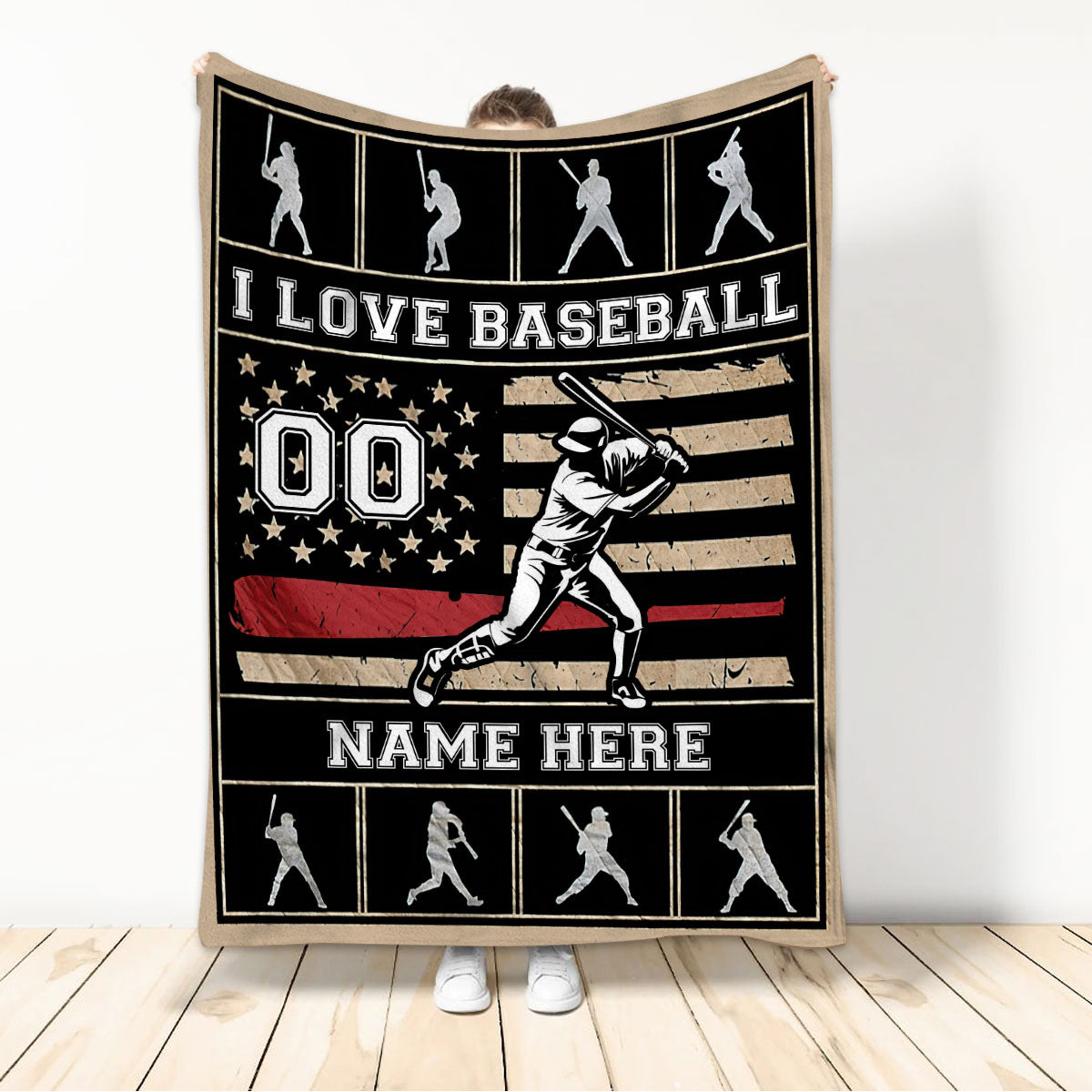 Ohaprints-Fleece-Sherpa-Blanket-Baseball-Gift-For-Son-Boy-Custom-Personalized-Name-Number-Soft-Throw-Blanket-126-Sherpa Blanket