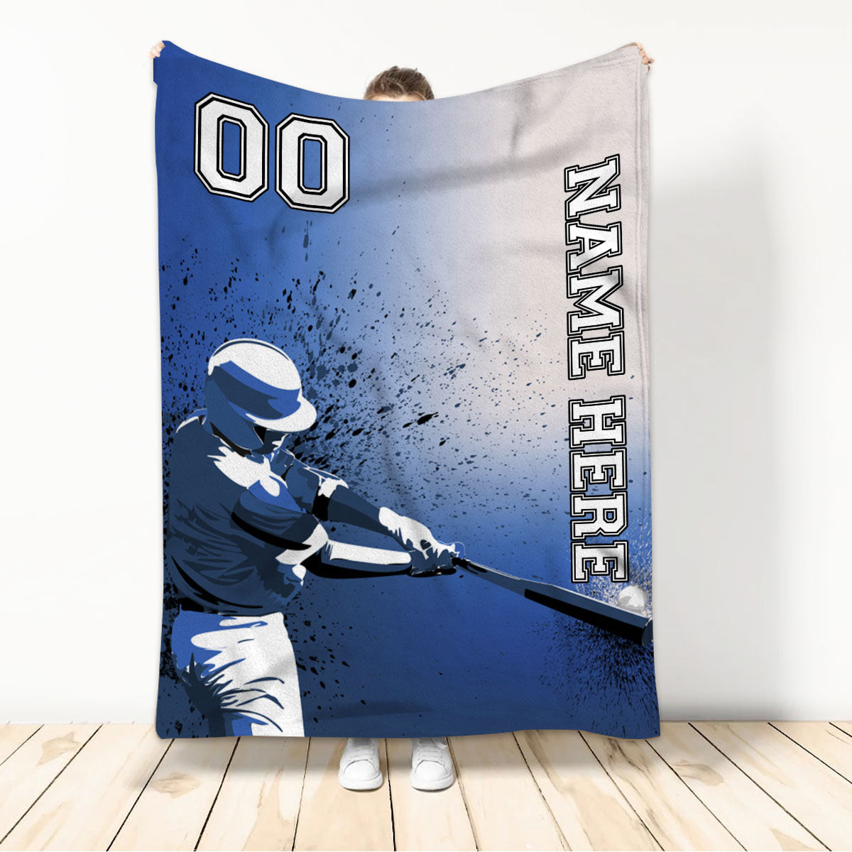 Ohaprints-Fleece-Sherpa-Blanket-Baseball-Gift-For-Son-Boy-Custom-Personalized-Name-Number-Soft-Throw-Blanket-128-Sherpa Blanket