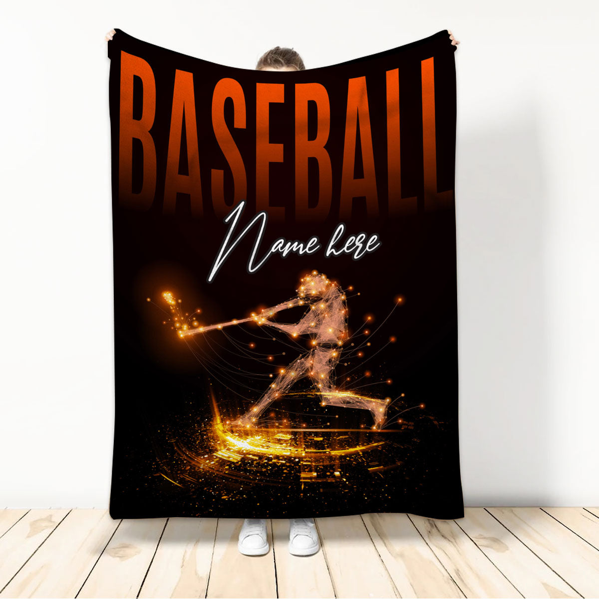 Ohaprints-Fleece-Sherpa-Blanket-Baseball-Gift-For-Son-Boy-Custom-Personalized-Name-Soft-Throw-Blanket-131-Sherpa Blanket