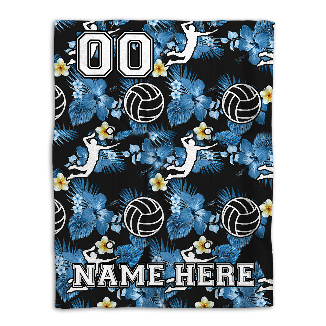 Ohaprints-Fleece-Sherpa-Blanket-Volleyball-Gift-For-Daughter-Girl-Custom-Personalized-Name-Number-Soft-Throw-Blanket-146-Fleece Blanket