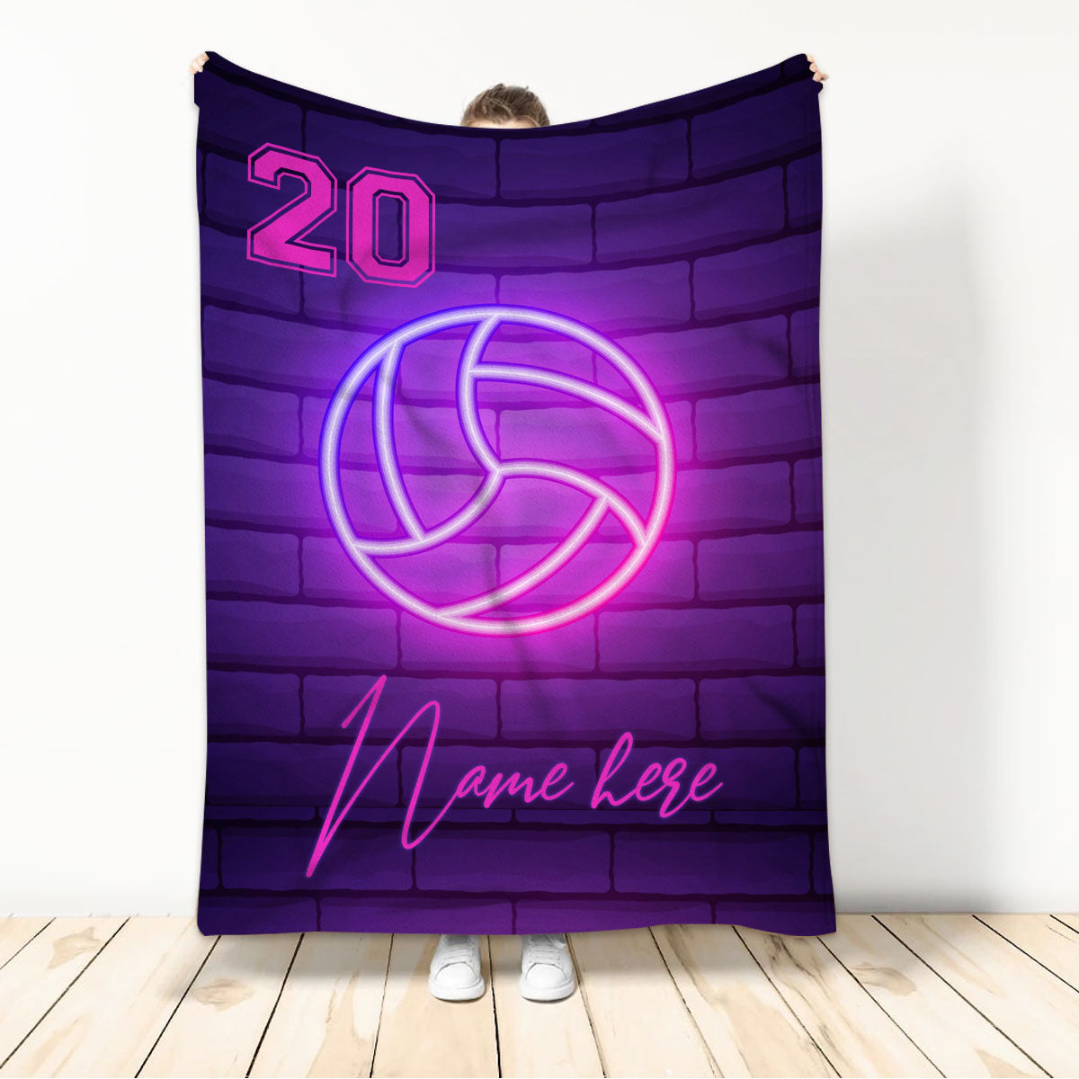 Ohaprints-Fleece-Sherpa-Blanket-Volleyball-Gift-For-Daughter-Girl-Custom-Personalized-Name-Number-Soft-Throw-Blanket-179-Sherpa Blanket