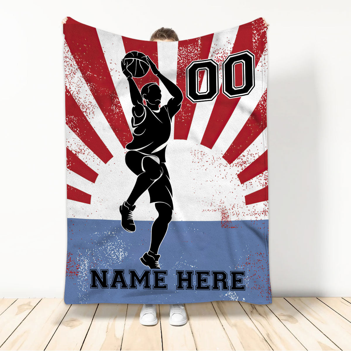 Ohaprints-Fleece-Sherpa-Blanket-Basketball-Gift-For-Son-Boy-Men-Custom-Personalized-Name-Number-Soft-Throw-Blanket-189-Sherpa Blanket