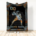 Ohaprints-Fleece-Sherpa-Blanket-American-Football-Gift-For-Son-Boy-Men-Custom-Personalized-Name-Number-Soft-Throw-Blanket-226-Sherpa Blanket