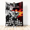 Ohaprints-Fleece-Sherpa-Blanket-Fire-Motorbike-Motorcycle-Racing-Racer-Flag-Custom-Personalized-Name-Soft-Throw-Blanket-265-Sherpa Blanket