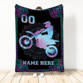 Ohaprints-Fleece-Sherpa-Blanket-Hologram-Mandala-Motorcycle-Racing-Racer-Custom-Personalized-Name-Number-Soft-Throw-Blanket-267-Sherpa Blanket