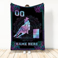 Ohaprints-Fleece-Sherpa-Blanket-Hologram-Mandala-Barrel-Racing-Girl-Racer-Custom-Personalized-Name-Number-Soft-Throw-Blanket-268-Sherpa Blanket