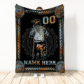 Ohaprints-Fleece-Sherpa-Blanket-Mandala-Vintage-Motorcycle-Racing-Racer-Boy-Custom-Personalized-Name-Number-Soft-Throw-Blanket-282-Sherpa Blanket