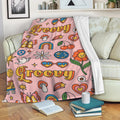 Ohaprints-Fleece-Sherpa-Blanket-Hippie-Hippy-Symbol-Pink-Groovy-Unique-Idea-Soft-Throw-Blanket-331-Fleece Blanket