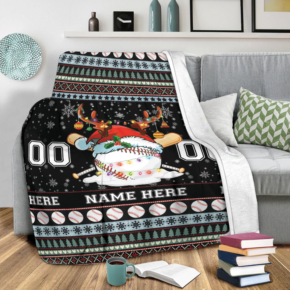 Ohaprints-Fleece-Sherpa-Blanket-Baseball-Gift-For-Son-Boy-Christmas-Custom-Personalized-Name-Number-Soft-Throw-Blanket-290-Sherpa Blanket