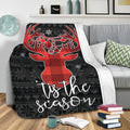 Ohaprints-Fleece-Sherpa-Blanket-Deer-Buck-Hunter-Hunting-Tis-The-Seaoson-Christmas-Xmas-Noel-Soft-Throw-Blanket-294-Sherpa Blanket