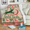 Ohaprints-Fleece-Sherpa-Blanket-Deer-Hunting-Hunter-Gift-Christmas-Xmas-Noel-Idea-Custom-Personalized-Name-Soft-Throw-Blanket-298-Fleece Blanket