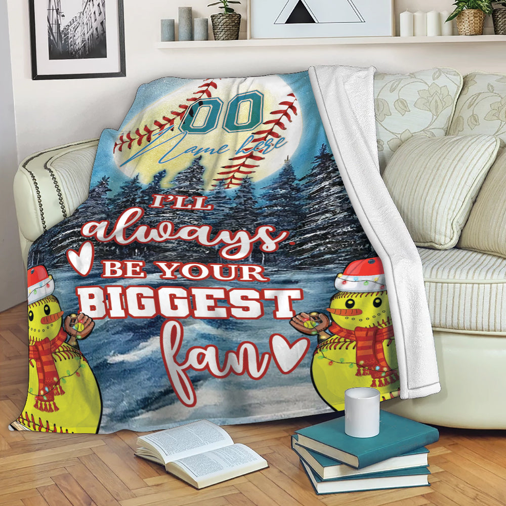 Ohaprints-Fleece-Sherpa-Blanket-Softball-Gift-For-Daughter-Girl-Christmas-Custom-Personalized-Name-Number-Soft-Throw-Blanket-300-Fleece Blanket