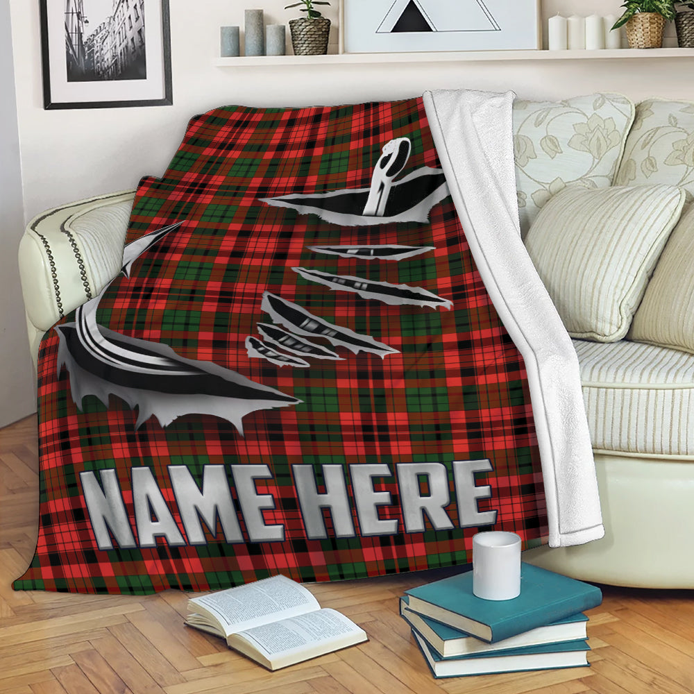 Ohaprints-Fleece-Sherpa-Blanket-Fish-Fishing-Hook-Red-Plaid-Christmas-Xmas-Noel-Custom-Personalized-Name-Soft-Throw-Blanket-304-Fleece Blanket