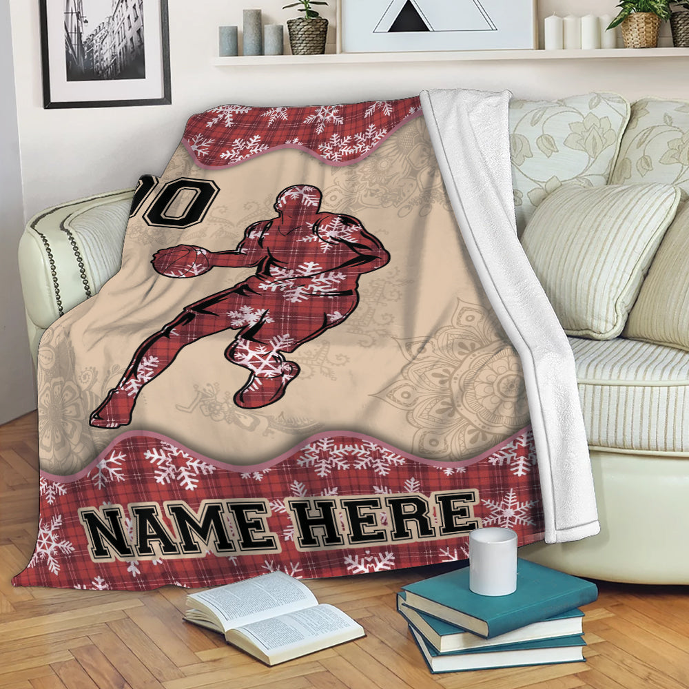 Ohaprints-Fleece-Sherpa-Blanket-Basketball-Gift-For-Son-Boy-Men-Custom-Personalized-Name-Number-Soft-Throw-Blanket-316-Fleece Blanket