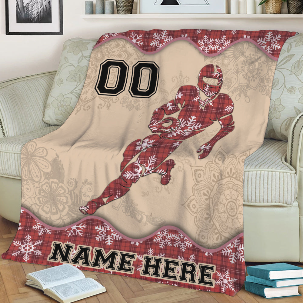 Ohaprints-Fleece-Sherpa-Blanket-American-Football-Gift-For-Son-Boy-Men-Custom-Personalized-Name-Number-Soft-Throw-Blanket-317-Sherpa Blanket