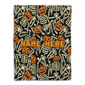 Ohaprints-Fleece-Sherpa-Blanket-Pumpkin-Skeleton-Skull-Halloween-Gift-Idea-Horror-Custom-Personalized-Name-Soft-Throw-Blanket-325-Fleece Blanket