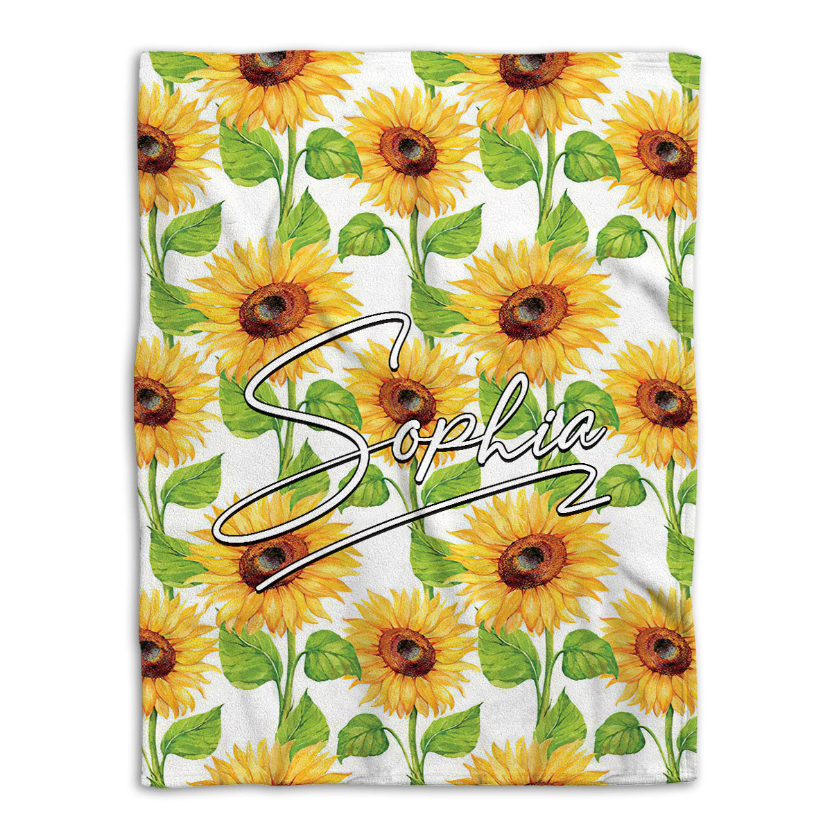 Ohaprints-Fleece-Sherpa-Blanket-Sunflower-Plant-Bed-Decor-Warm-Car-Throw-Boho-Custom-Personalized-Name-Soft-Throw-Blanket-730-Fleece Blanket