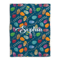 Ohaprints-Fleece-Sherpa-Blanket-Colorful-Egg-Seasonal-Flower-Custom-Personalized-Name-Soft-Throw-Blanket-740-Fleece Blanket