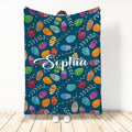 Ohaprints-Fleece-Sherpa-Blanket-Colorful-Egg-Seasonal-Flower-Custom-Personalized-Name-Soft-Throw-Blanket-740-Sherpa Blanket