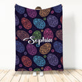 Ohaprints-Fleece-Sherpa-Blanket-Colorful-Sugar-Egg-Flower-Idea-Custom-Personalized-Name-Soft-Throw-Blanket-745-Sherpa Blanket