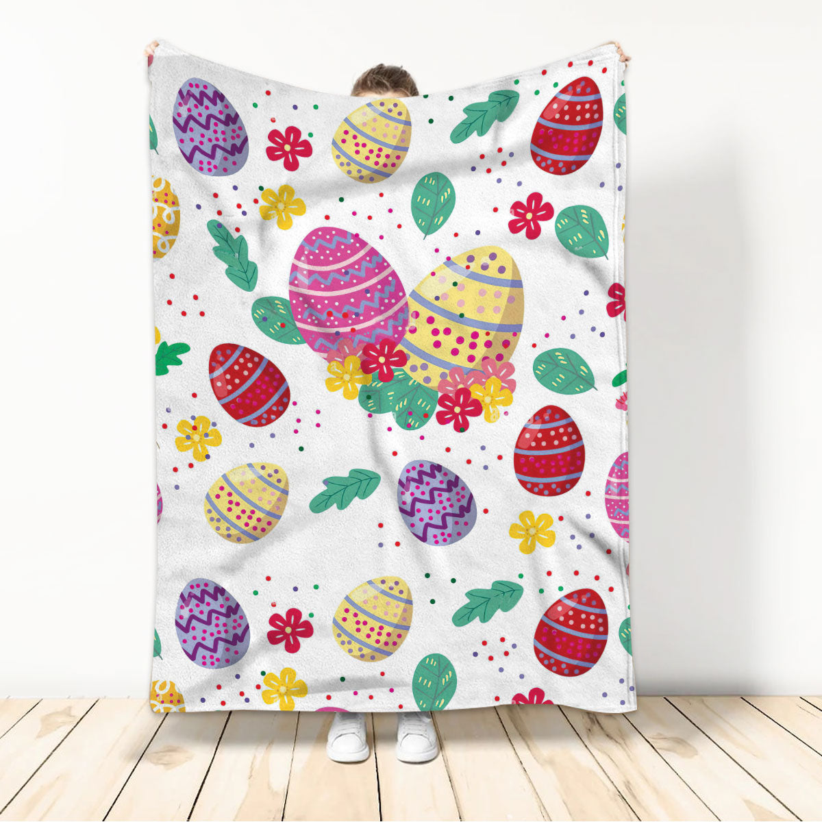 Ohaprints-Fleece-Sherpa-Blanket-Sugar-Egg-Flower-Cute-Holiday-Idea-Farm-Soft-Throw-Blanket-512-Sherpa Blanket