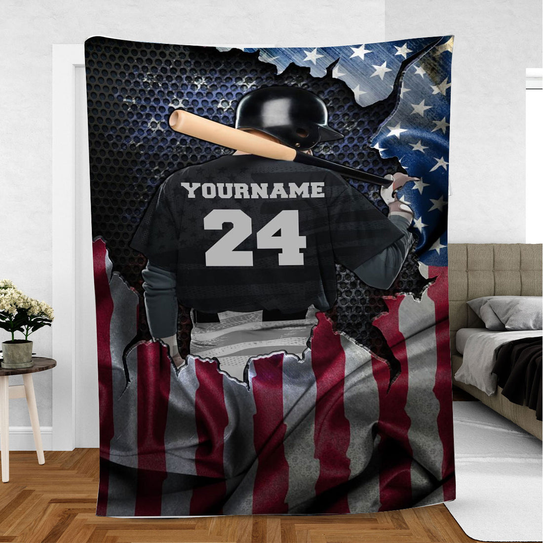 Ohaprints-Fleece-Sherpa-Blanket-Baseball-Gift-For-Son-Boy-Custom-Personalized-Name-Number-Soft-Throw-Blanket-960-Fleece Blanket