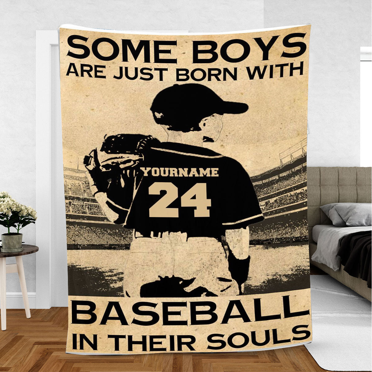 Ohaprints-Fleece-Sherpa-Blanket-Baseball-Gift-For-Son-Boy-Custom-Personalized-Name-Number-Soft-Throw-Blanket-969-Fleece Blanket