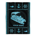 Ohaprints-Fleece-Sherpa-Blanket-Pontoon-Boat-Pontooning-Gift-For-Pontoon-Lovers-Custom-Personalized-Name-Soft-Throw-Blanket-377-Fleece Blanket