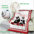 Ohaprints-Fleece-Sherpa-Blanket-Tuxedo-Black-And-White-Bicolor-Cat-Couple-Soft-Throw-Blanket-400-Fleece Blanket