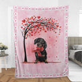 Ohaprints-Fleece-Sherpa-Blanket-Dachshund-Weiner-Doxie-Dog-With-Heart-Tree-Pattern-Soft-Throw-Blanket-900-Sherpa Blanket