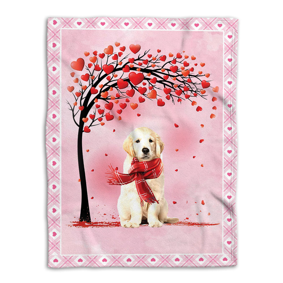 Ohaprints-Fleece-Sherpa-Blanket-Golden-Retriever-Labrador-Retriever-Dog-With-Heart-Soft-Throw-Blanket-910-Fleece Blanket