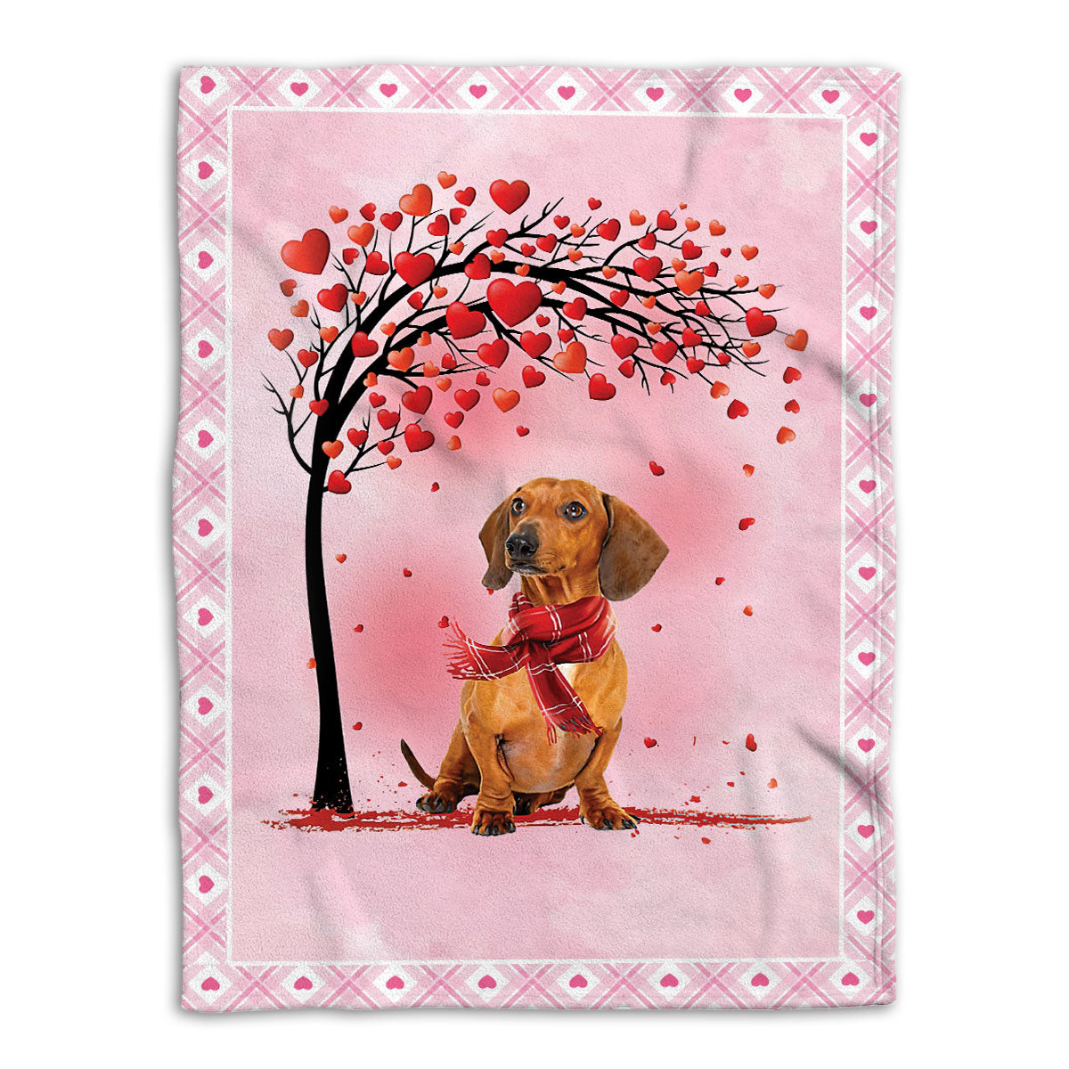 Ohaprints-Fleece-Sherpa-Blanket-Chocolate-Dachshund-Weiner-Doxie-Dog-Soft-Throw-Blanket-597-Fleece Blanket