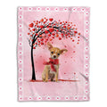 Ohaprints-Fleece-Sherpa-Blanket-Tan-Chihuahua-With-Heart-Tree-Pattern-Soft-Throw-Blanket-924-Fleece Blanket