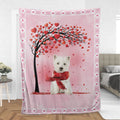 Ohaprints-Fleece-Sherpa-Blanket-West-Highland-Terrier-Westie-Dog-With-Heart-Soft-Throw-Blanket-396-Sherpa Blanket