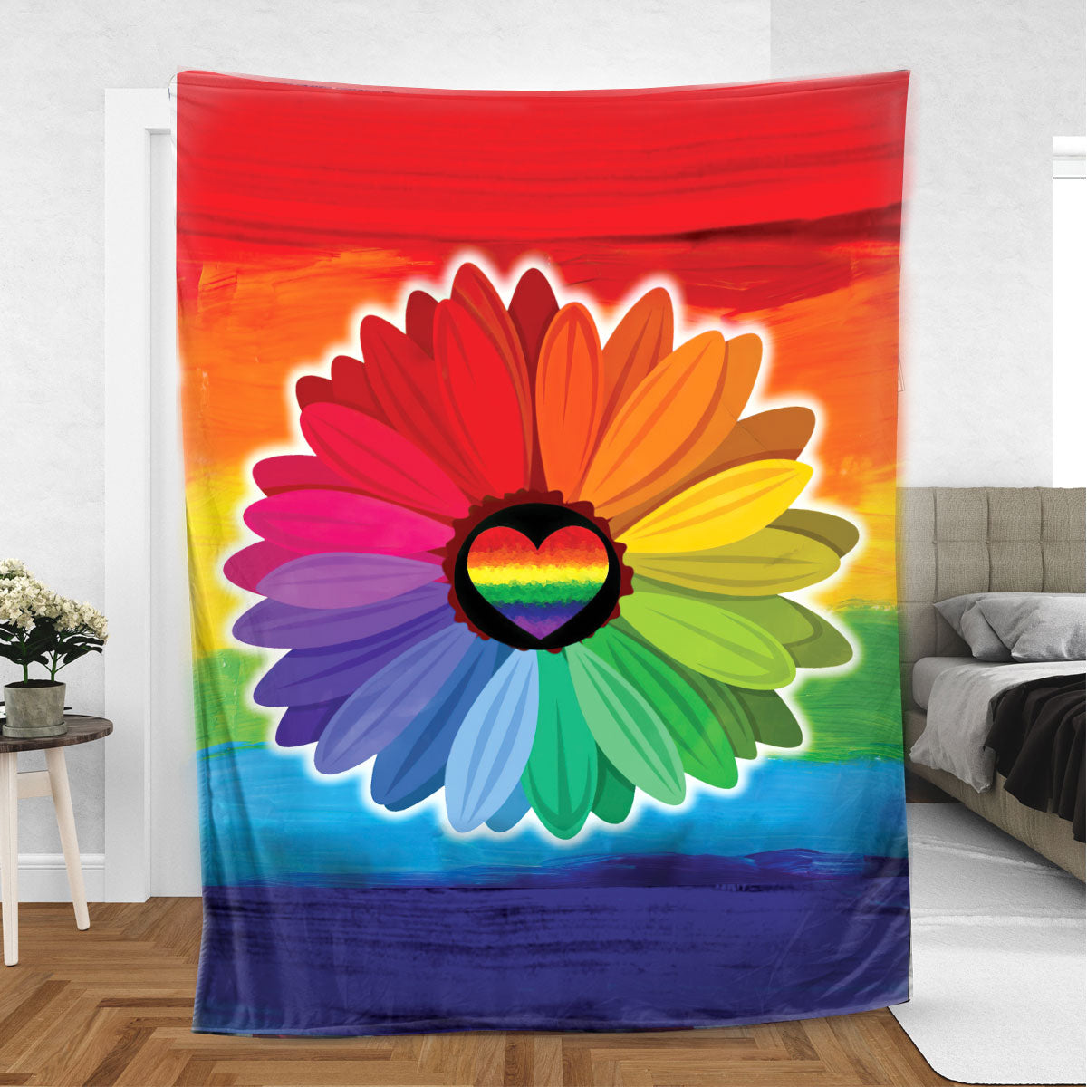 Ohaprints-Fleece-Sherpa-Blanket-Lgbt-Pride-Lgbtq-Gay-Lesbian-Love-Is-Love-Gift-Soft-Throw-Blanket-930-Sherpa Blanket