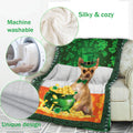 Ohaprints-Fleece-Sherpa-Blanket-Chihuahua-Dog-Lover-Pot-Gold-Soft-Throw-Blanket-843-Fleece Blanket