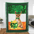 Ohaprints-Fleece-Sherpa-Blanket-Chihuahua-Dog-Lover-Pot-Gold-Soft-Throw-Blanket-843-Sherpa Blanket