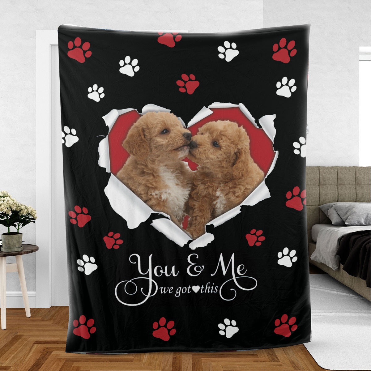 Ohaprints-Fleece-Sherpa-Blanket-Goldendoodle-Labradoodle-Golden-Doodle-Lover-Soft-Throw-Blanket-778-Sherpa Blanket