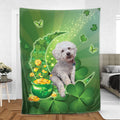 Ohaprints-Fleece-Sherpa-Blanket-Bichon-Frise-Moon-Soft-Throw-Blanket-861-Sherpa Blanket